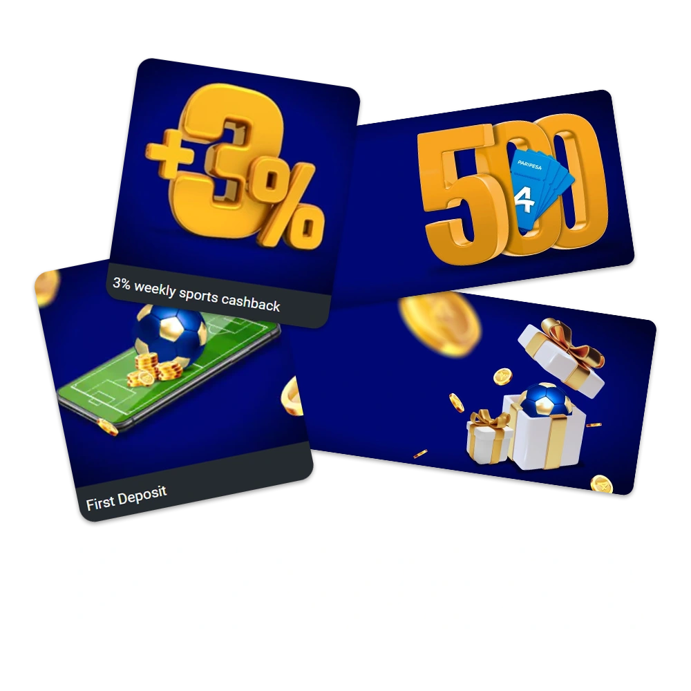 What bonuses PariPesa offers its players.