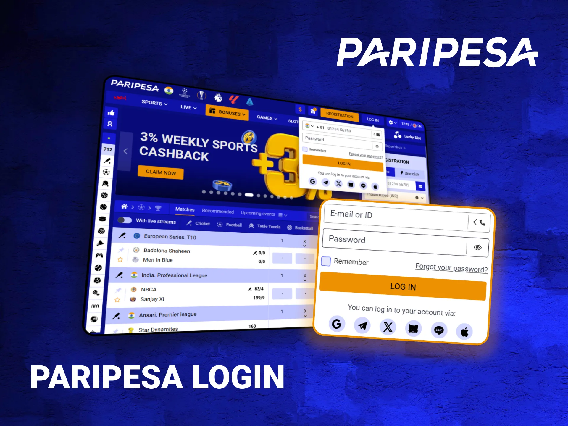 How to Log In to the PariPesa India Website.