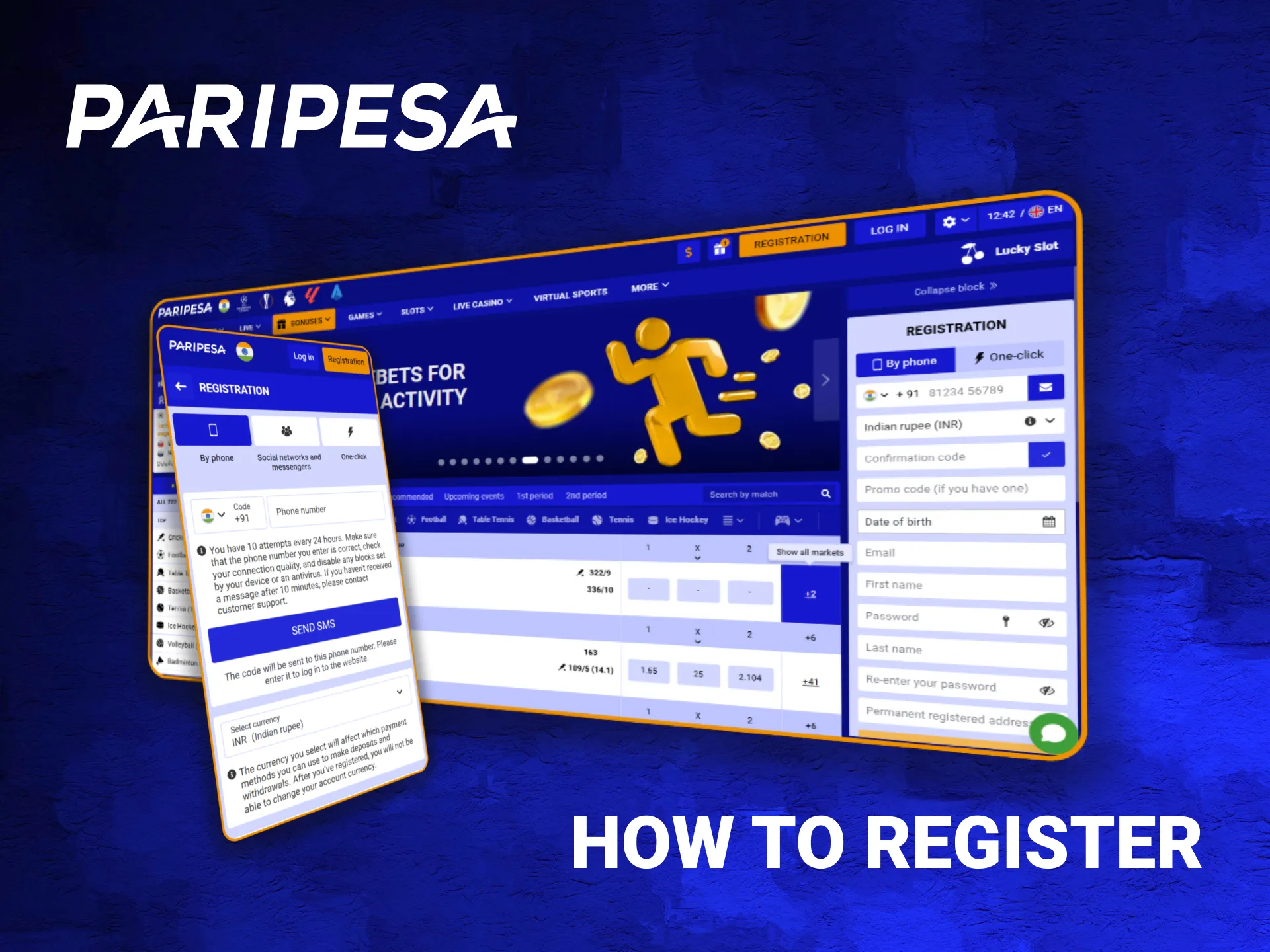 Easy registration process on the PariPesa India website.