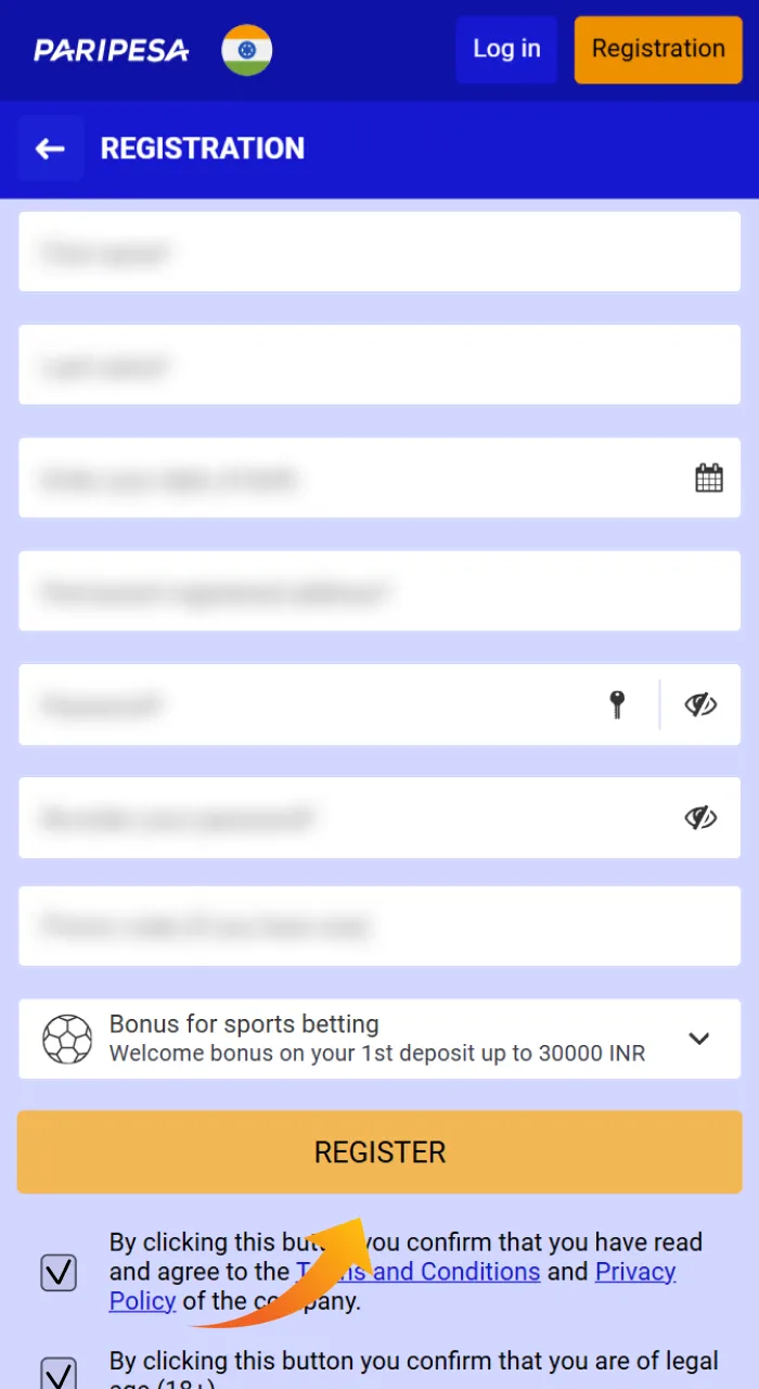 Complete the registration process on PariPesa by entering the necessary information and confirming your registration.