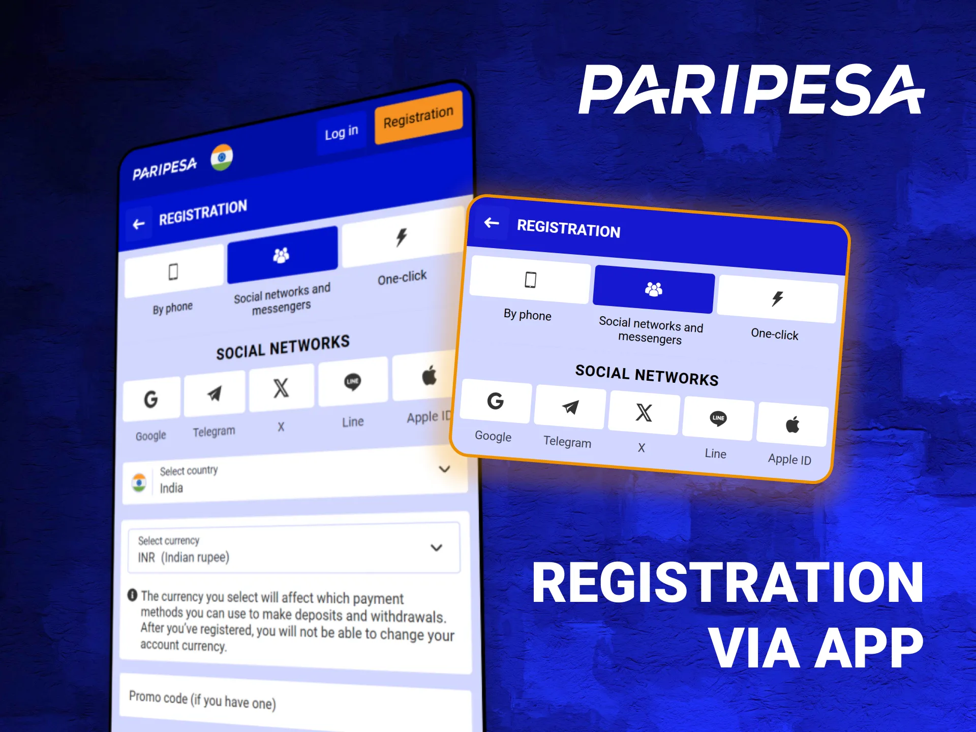 Registering for PariPesa through the mobile application.