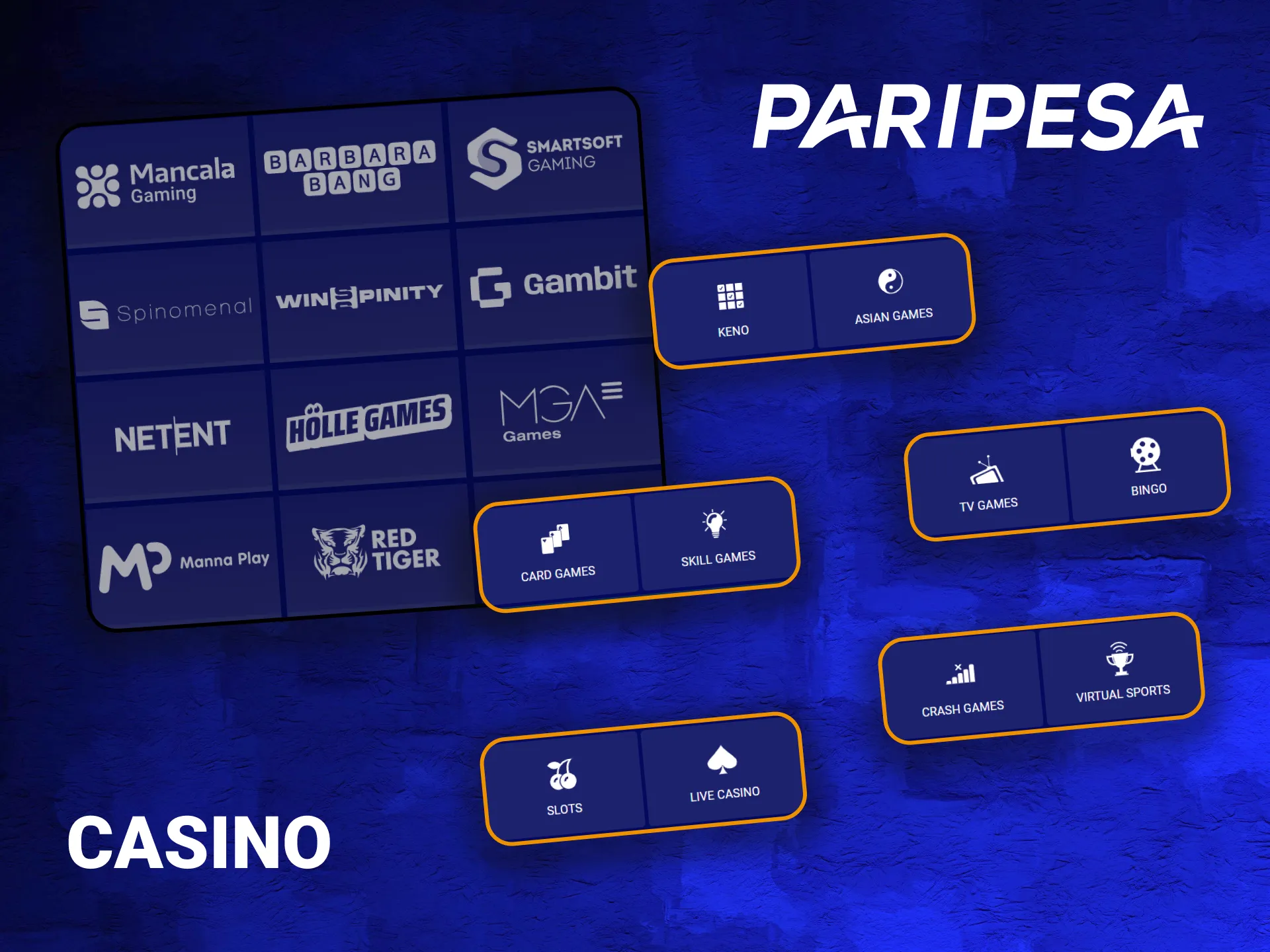 The PariPesa online casino features games from reputable developers.