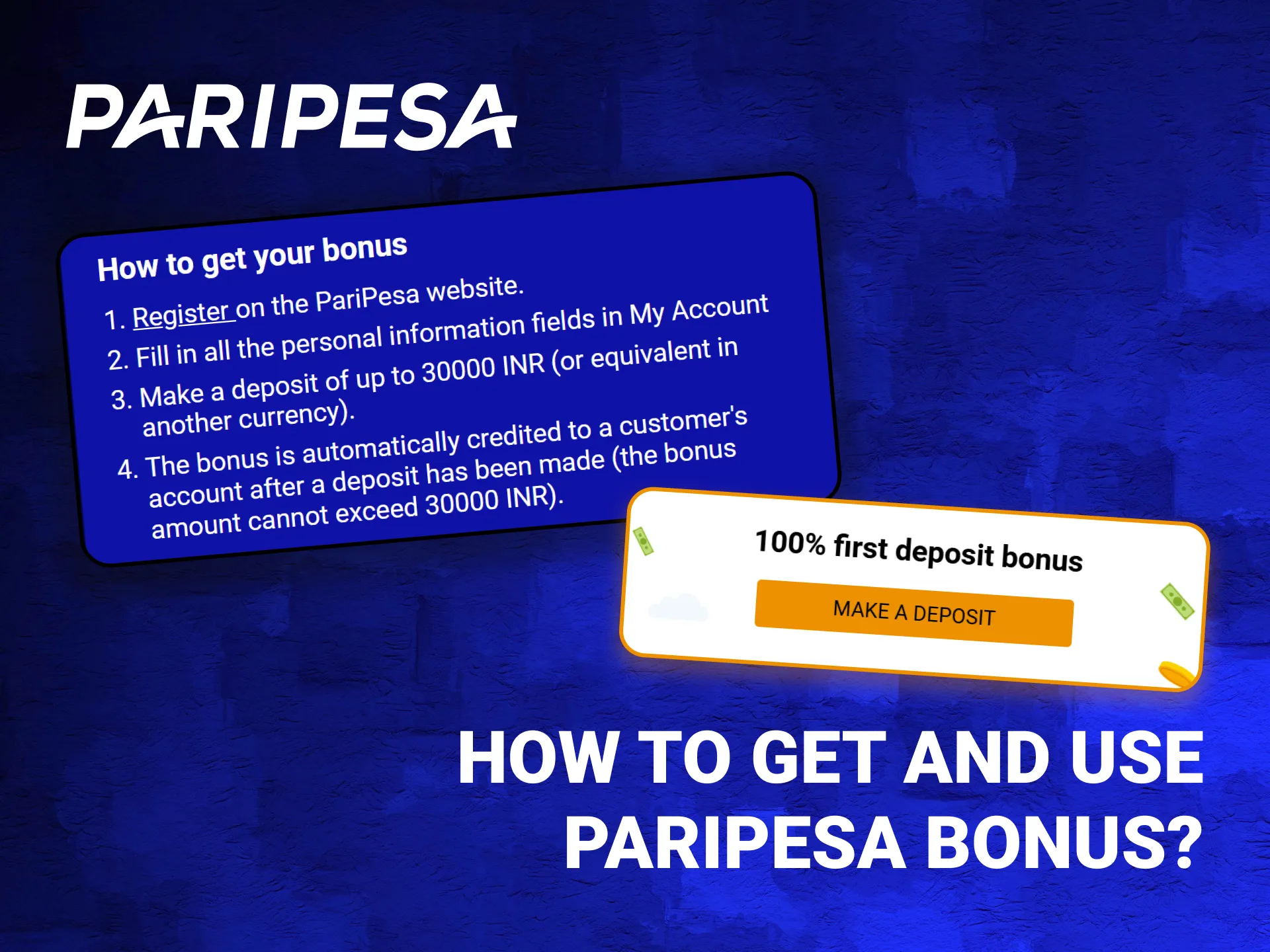 How to obtain and use PariPesa's bonus.