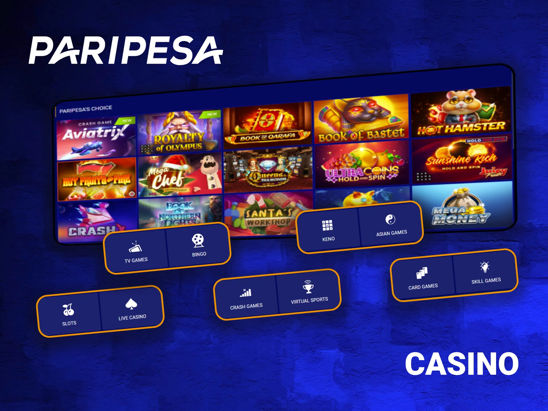 The PariPesa casino platform offers a wide selection of games developed by reputable gaming companies.