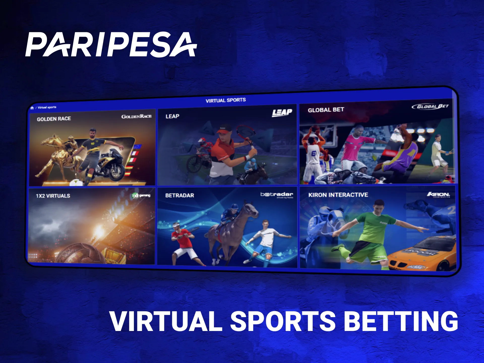 On Paripesa you can place bets on virtual sports.