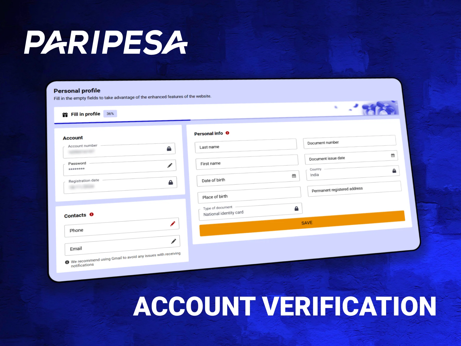 To ensure the safety of accounts, it is essential to verify the PariPesa account.