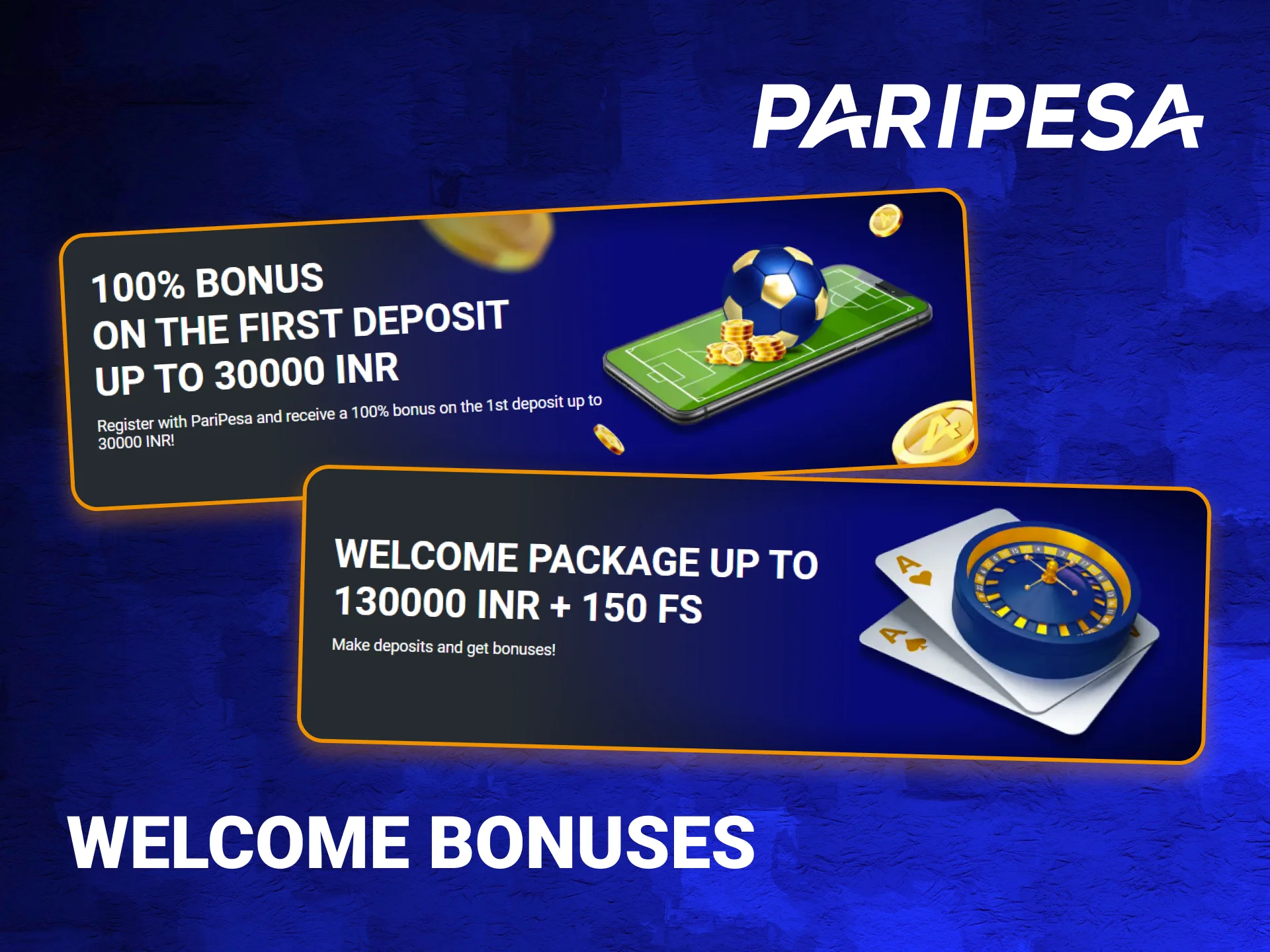 PariPesa offers welcome bonuses for both sports betting and casino games.